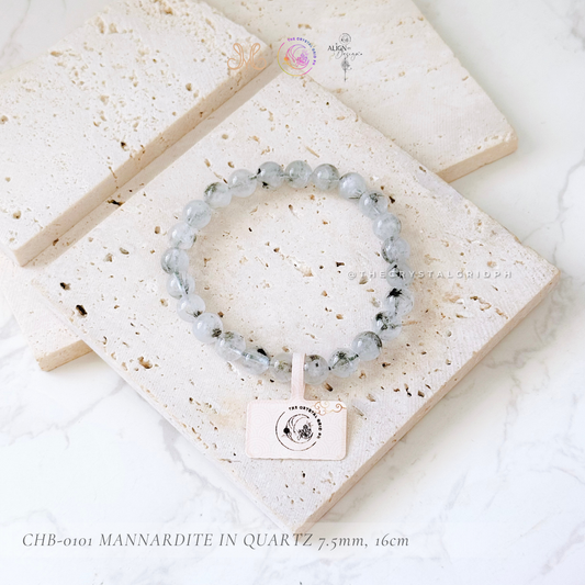 Mannardite in Quartz