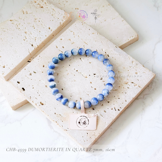 Dumortierite in Quartz