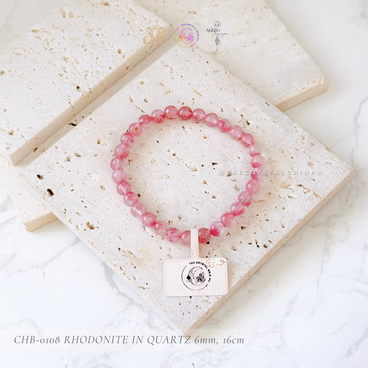 Rhodonite in Quartz