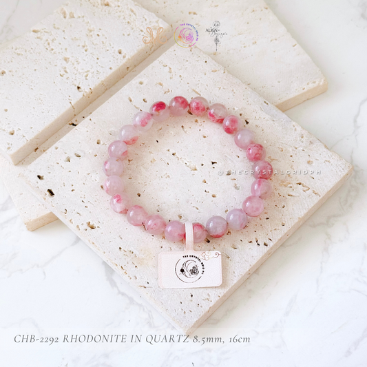 Rhodonite in Quartz
