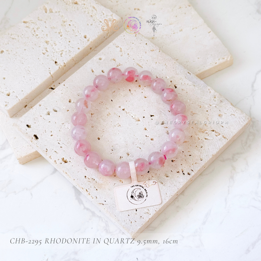 Rhodonite in Quartz